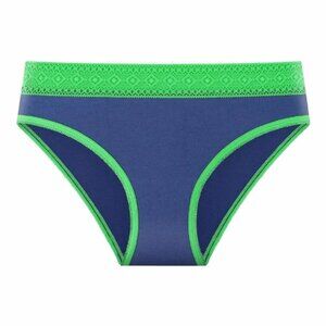 Splendies Size 4X Everly Bikini Panties Blue with Green Lace NWT